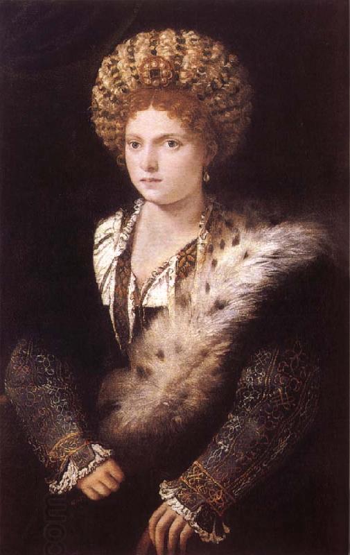 TIZIANO Vecellio Portrat of Isabella d Este oil painting picture